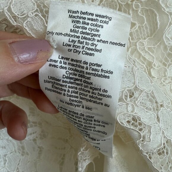 A Pea in the Pod Sleeveless Lace Top Tunic Ivory Maternity - Picture 5 of 7